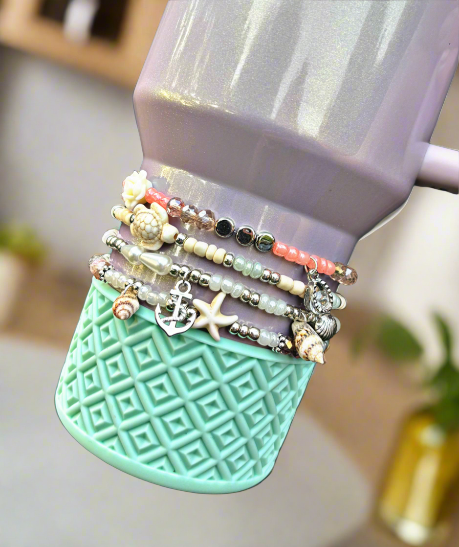 Beach Bum Cup Bracelets SILVER Version