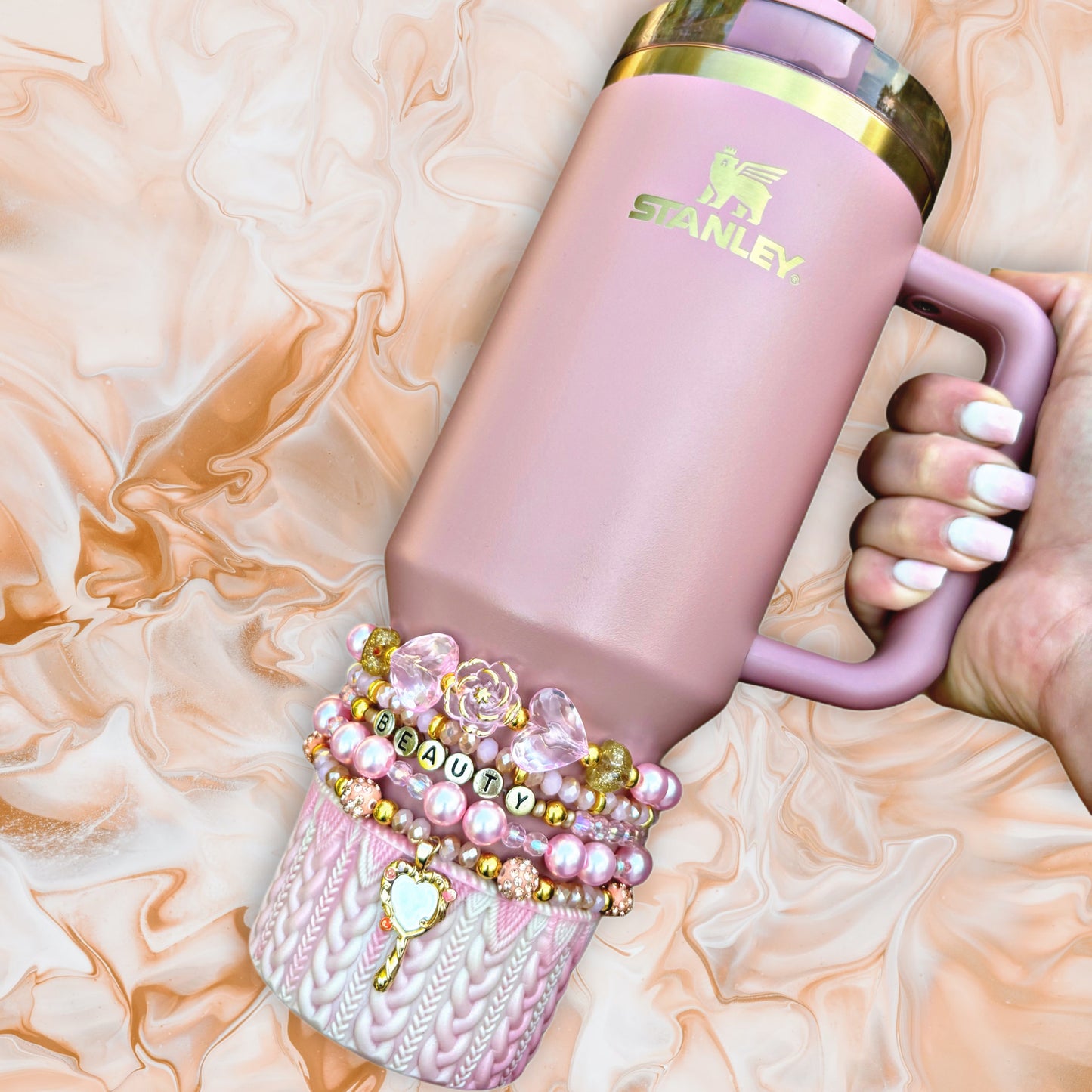 Pink Beauty Belle Cup Bracelets