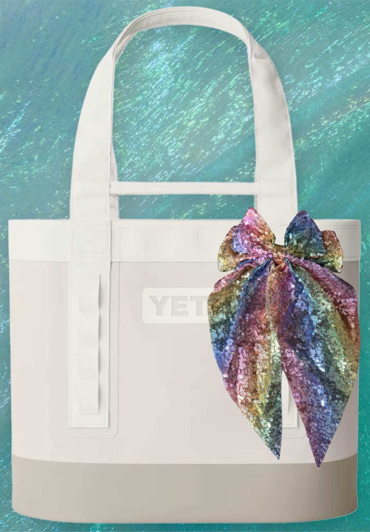 Rainbow Sequin Bag Bow