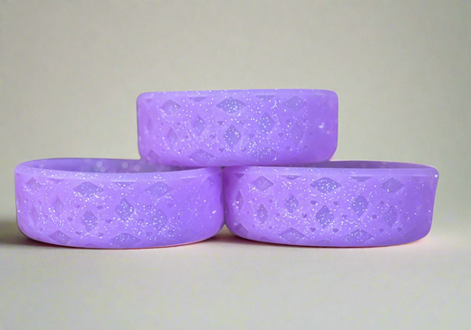 Lavender Glitter Translucent || The Popette|| Short Silicone Boot