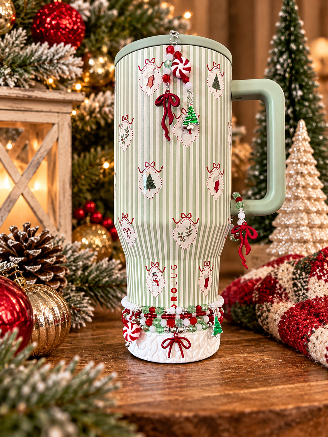 Deck the Halls Bracelets Wrist or Tumbler