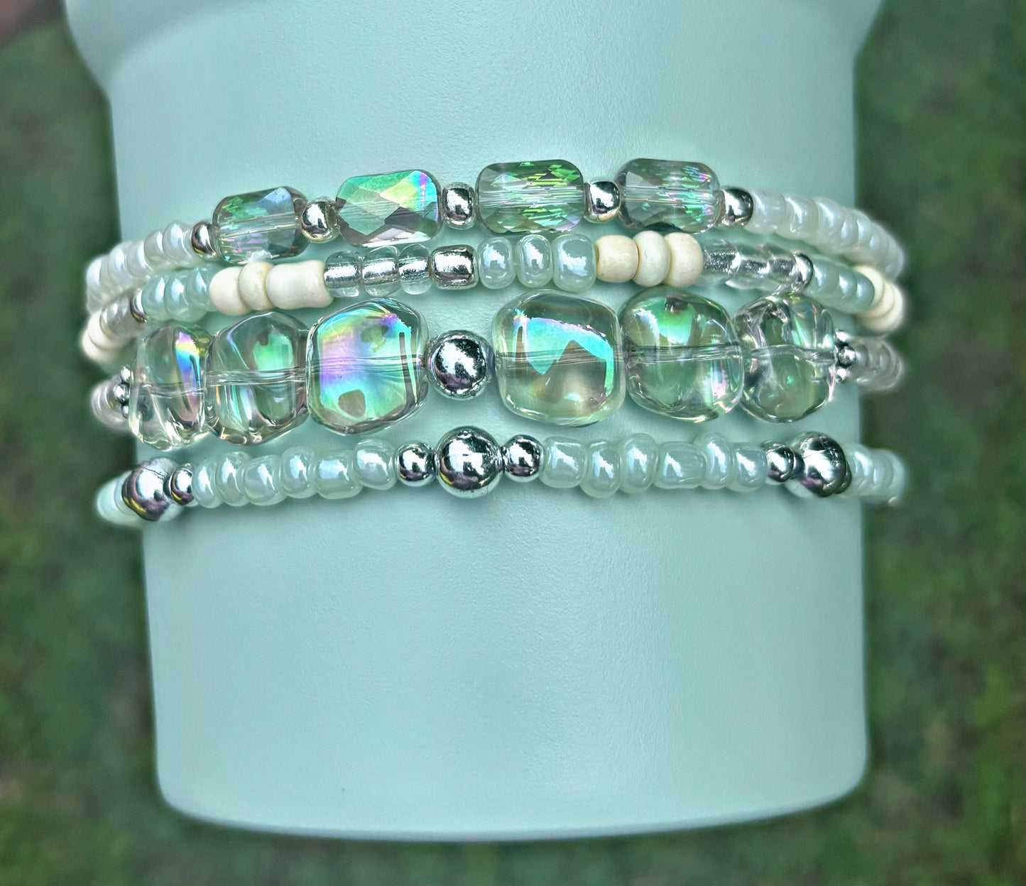 Bracelets en coupe de crème Matcha