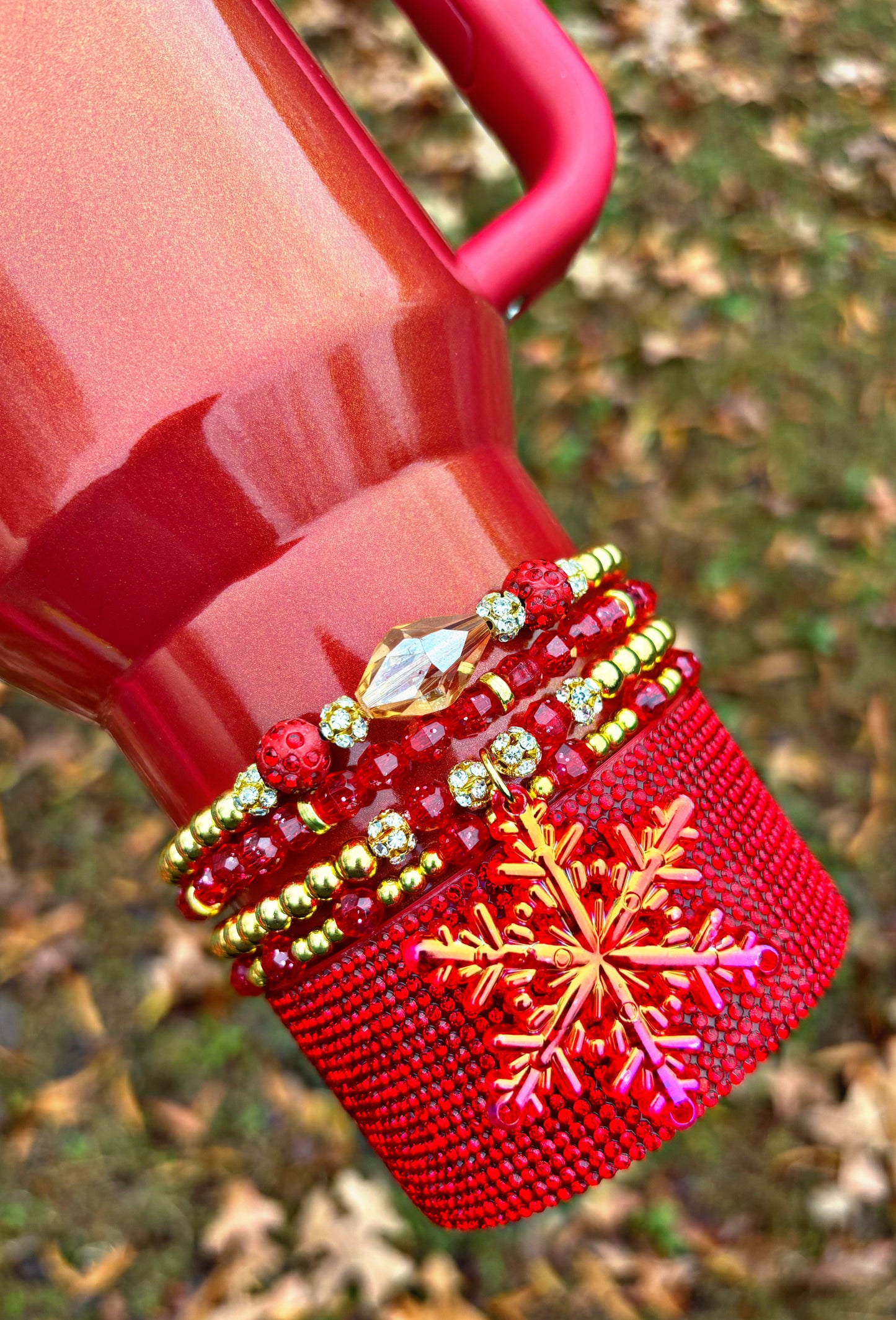 Botte Bling en Silicone Strass Rouge