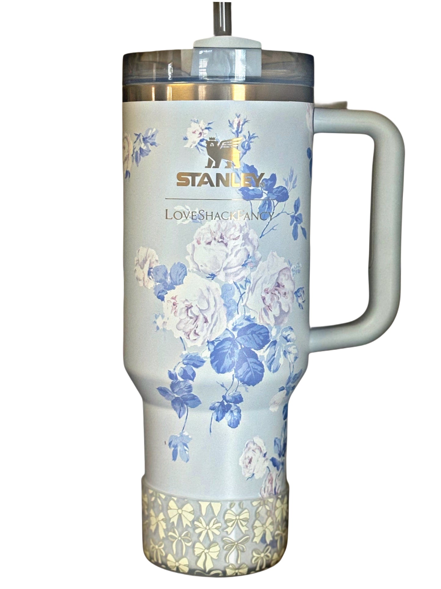 Botte en silicone transparente avec nœuds blancs