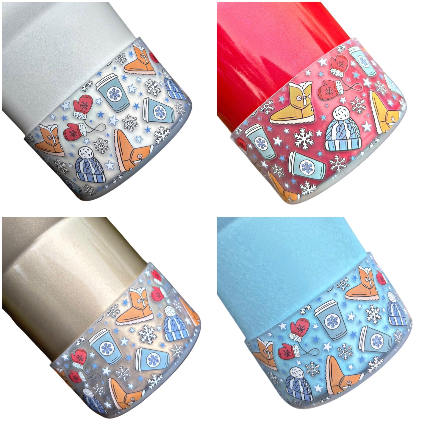 NOUVELLE botte en silicone transparente Winter Wonderland