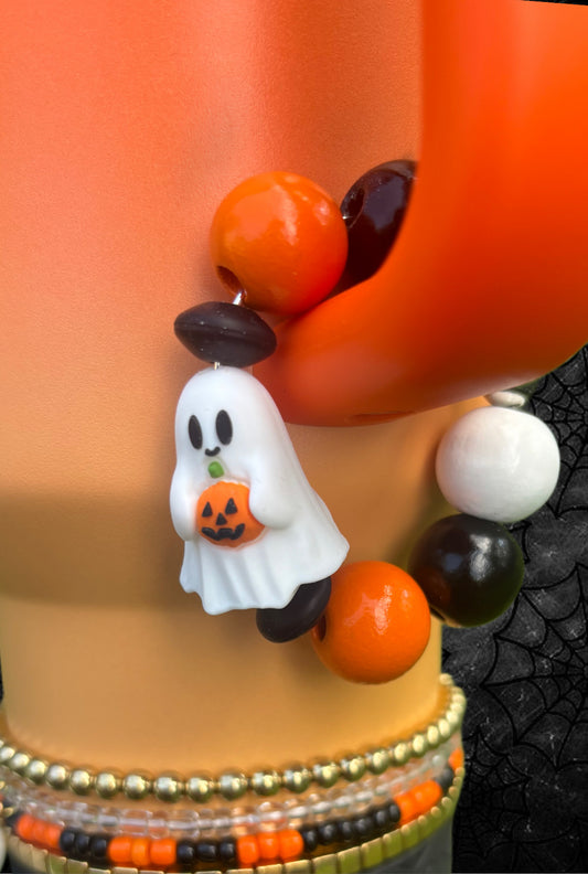 Ghost Pumpkin Magnetic Handle Charm