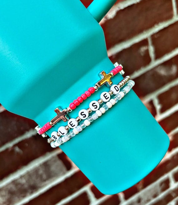 Blessed Cup Bracelets. Stanley Cup Tumbler Accessories.