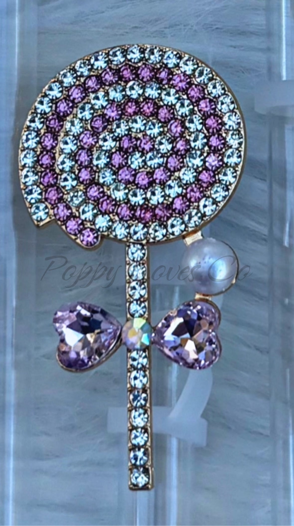 Embout de paille en métal de luxe Lollipop XL doré