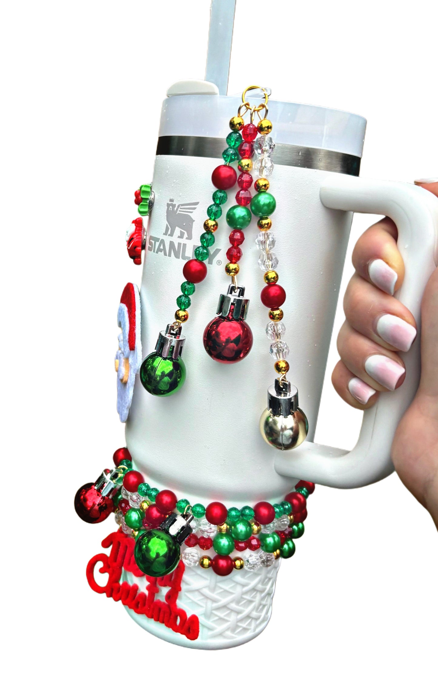 Merry Christmas Ornaments Straw Topper. Read Description