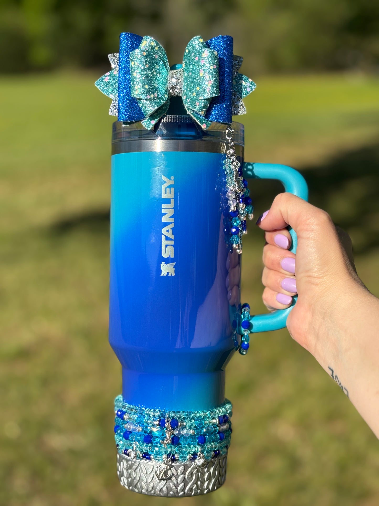 Sea Glass Aura Dangle Charm