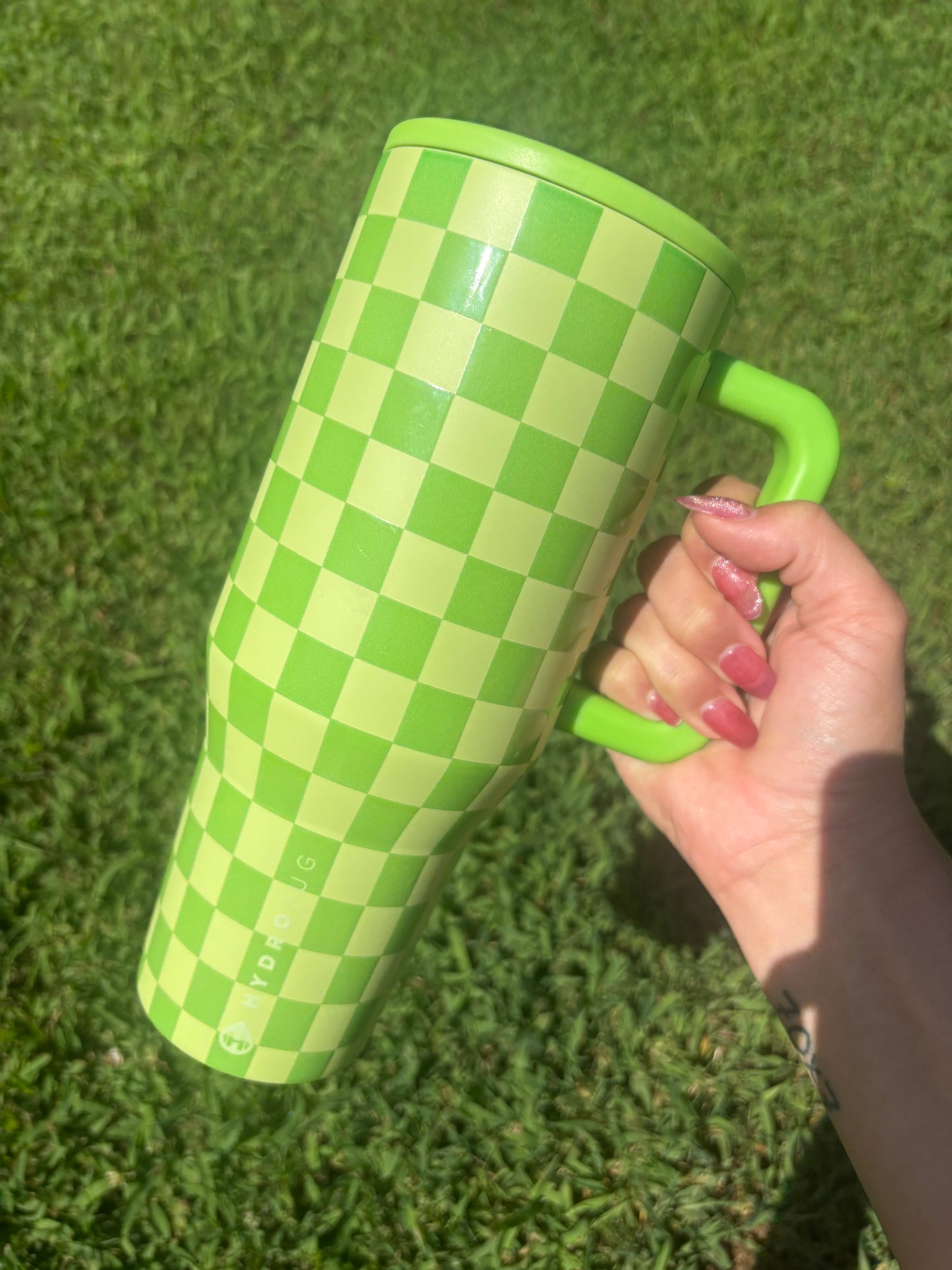 HJ Green Checkered 40oz