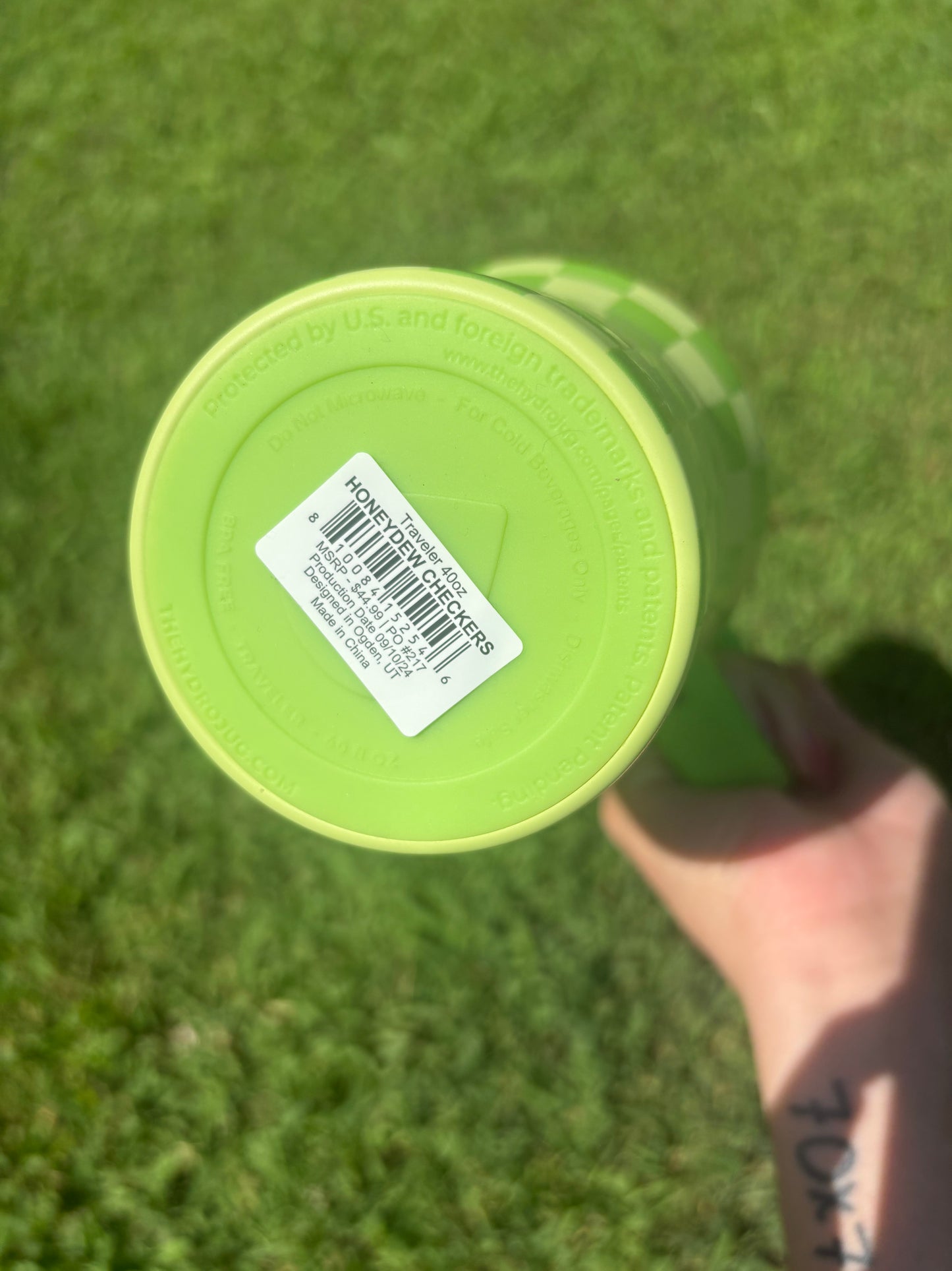 HJ Green Checkered 40oz