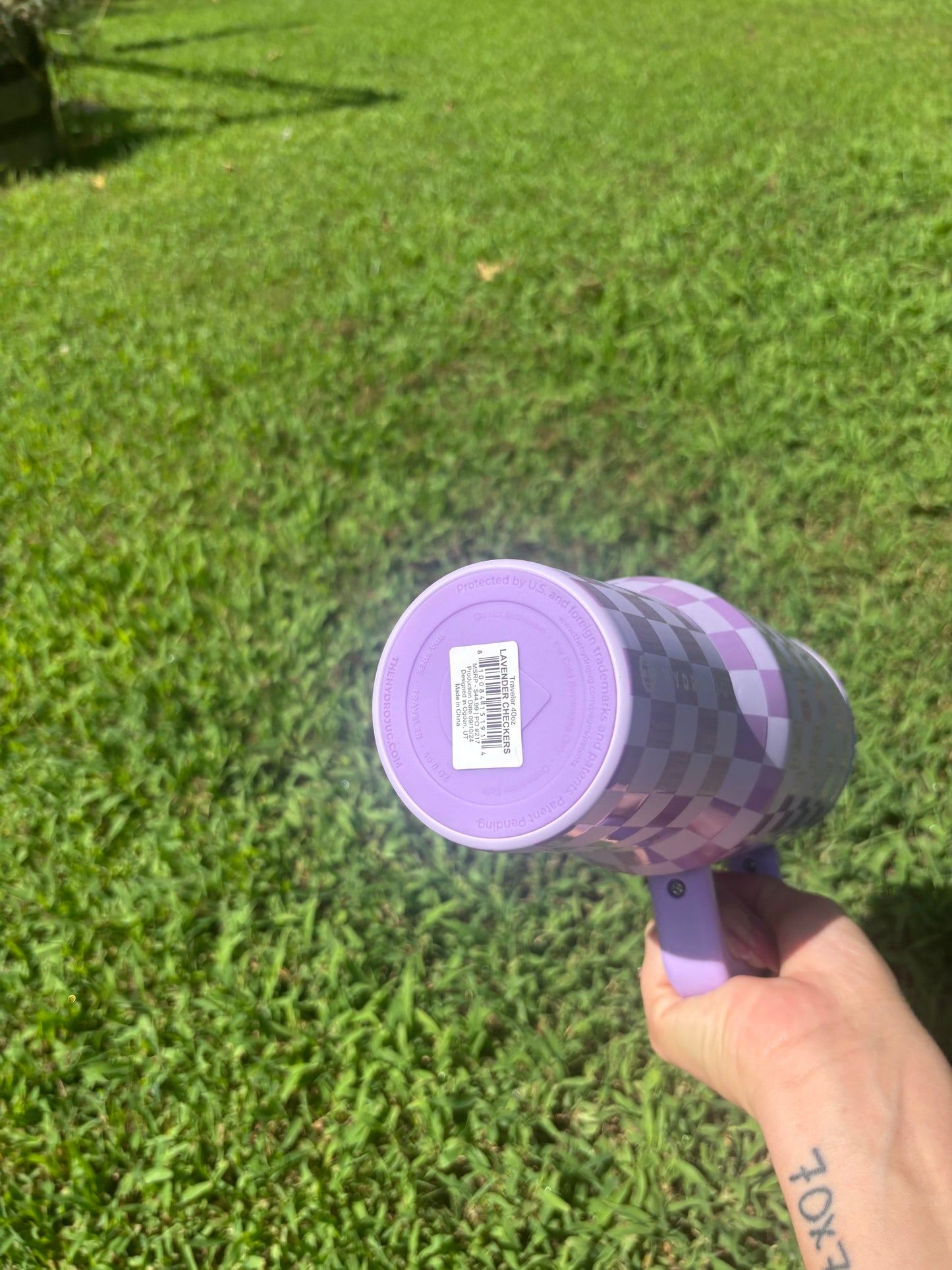 HJ Purple Checkered 40oz