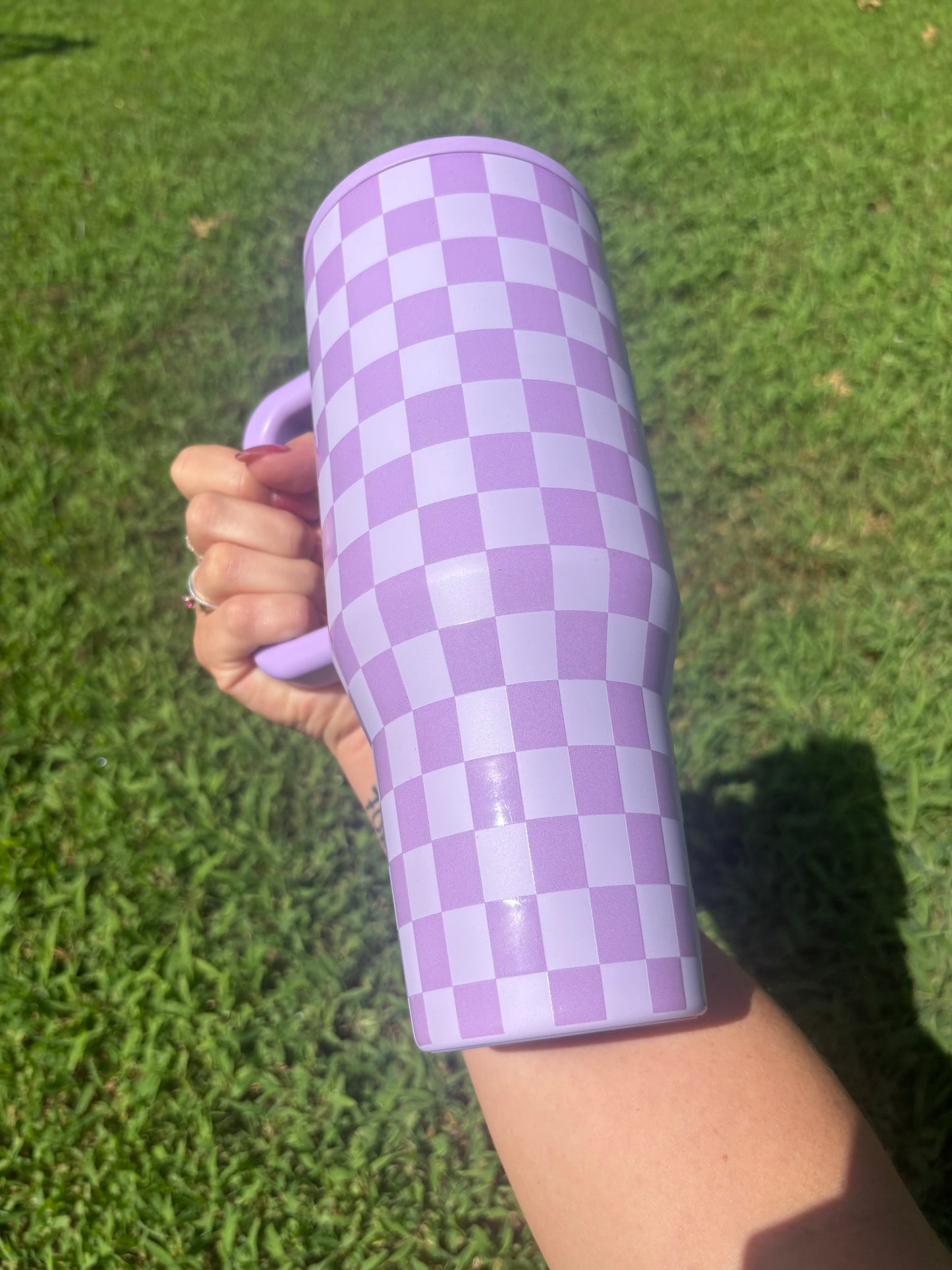 HJ Purple Checkered 40oz