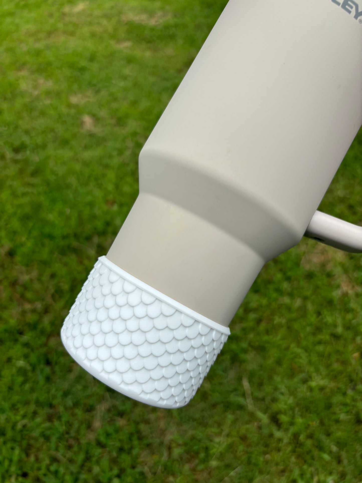 White Mermaid Scales Silicone Boot Stanley Cup Accessories
