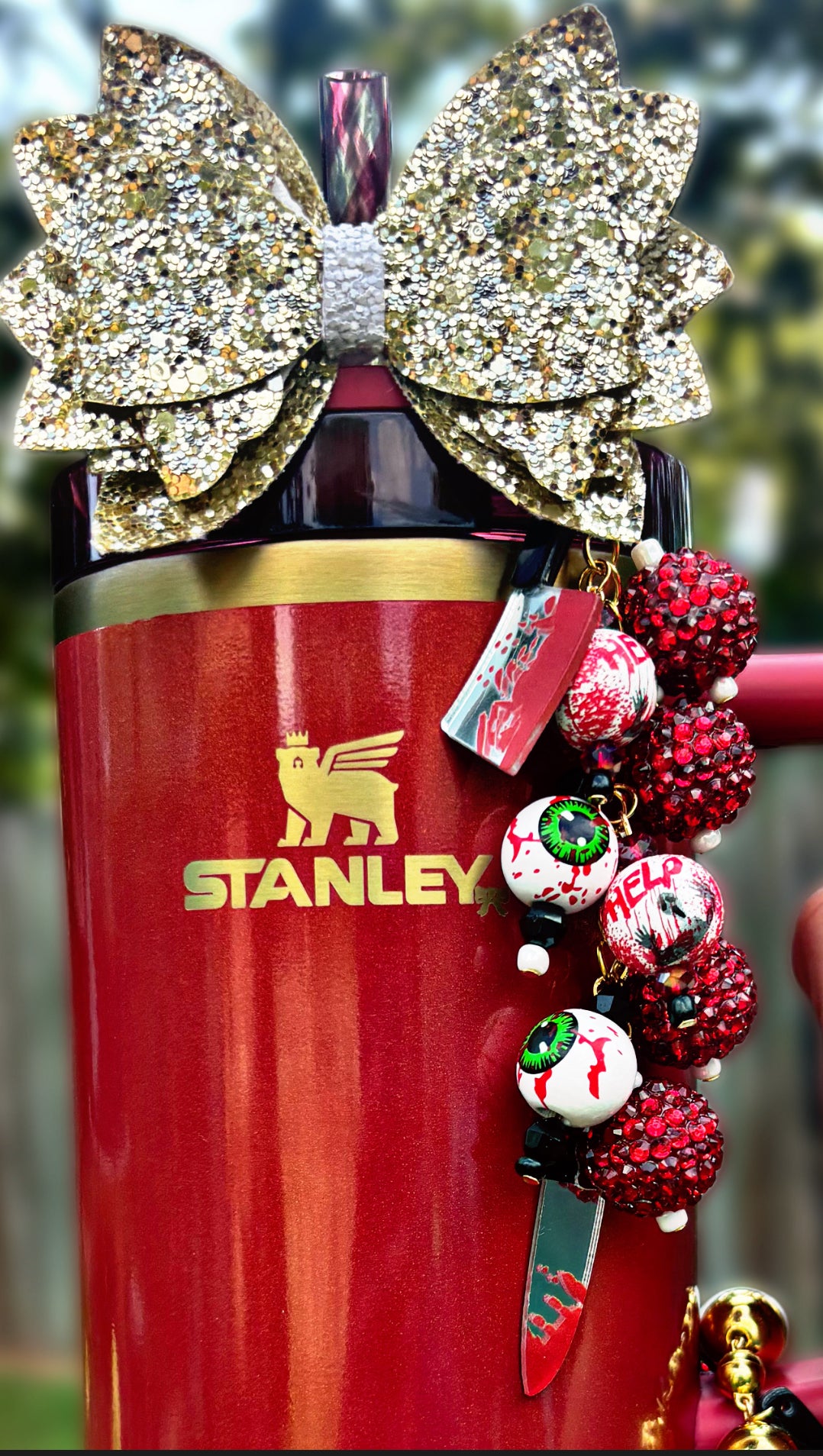 Slay The Day Straw Topper Dangle Charm