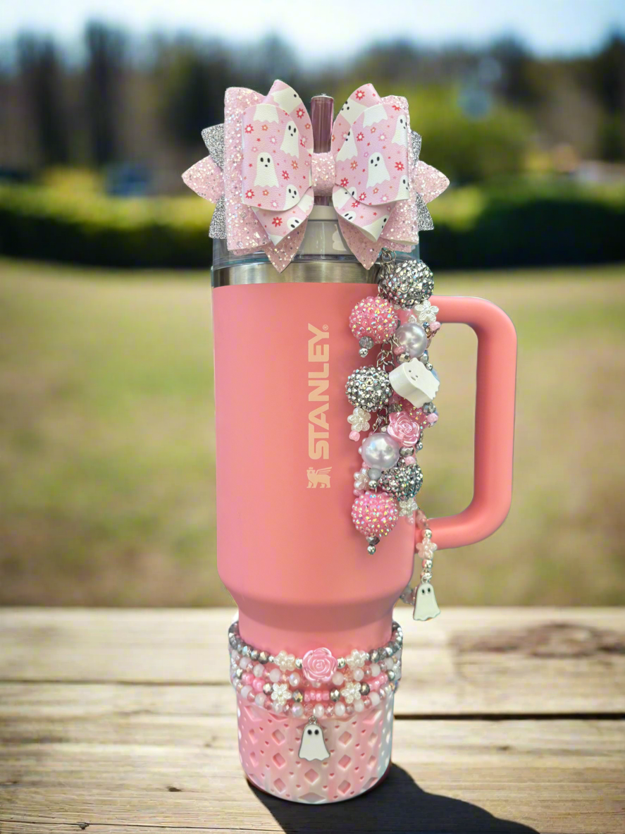 Floral Ghost Magnetic Handle Charm