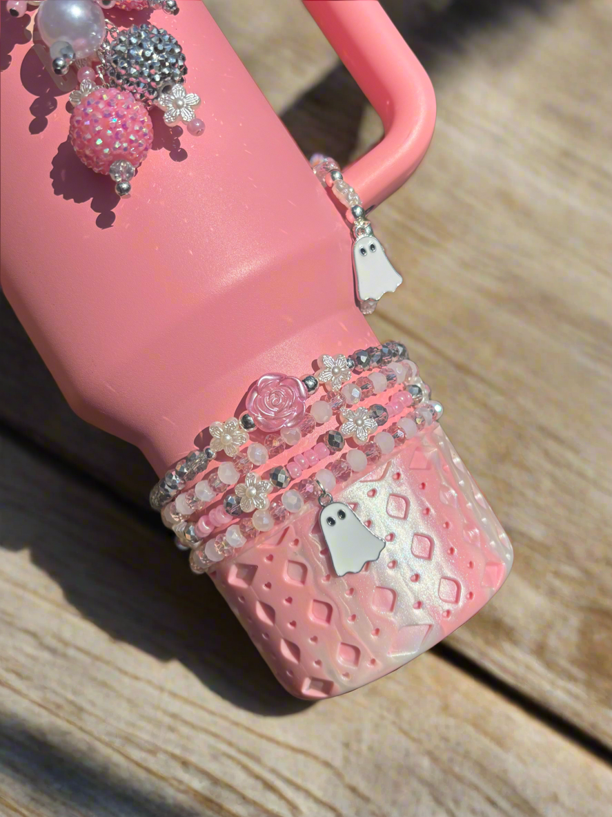 Floral Ghost Magnetic Handle Charm