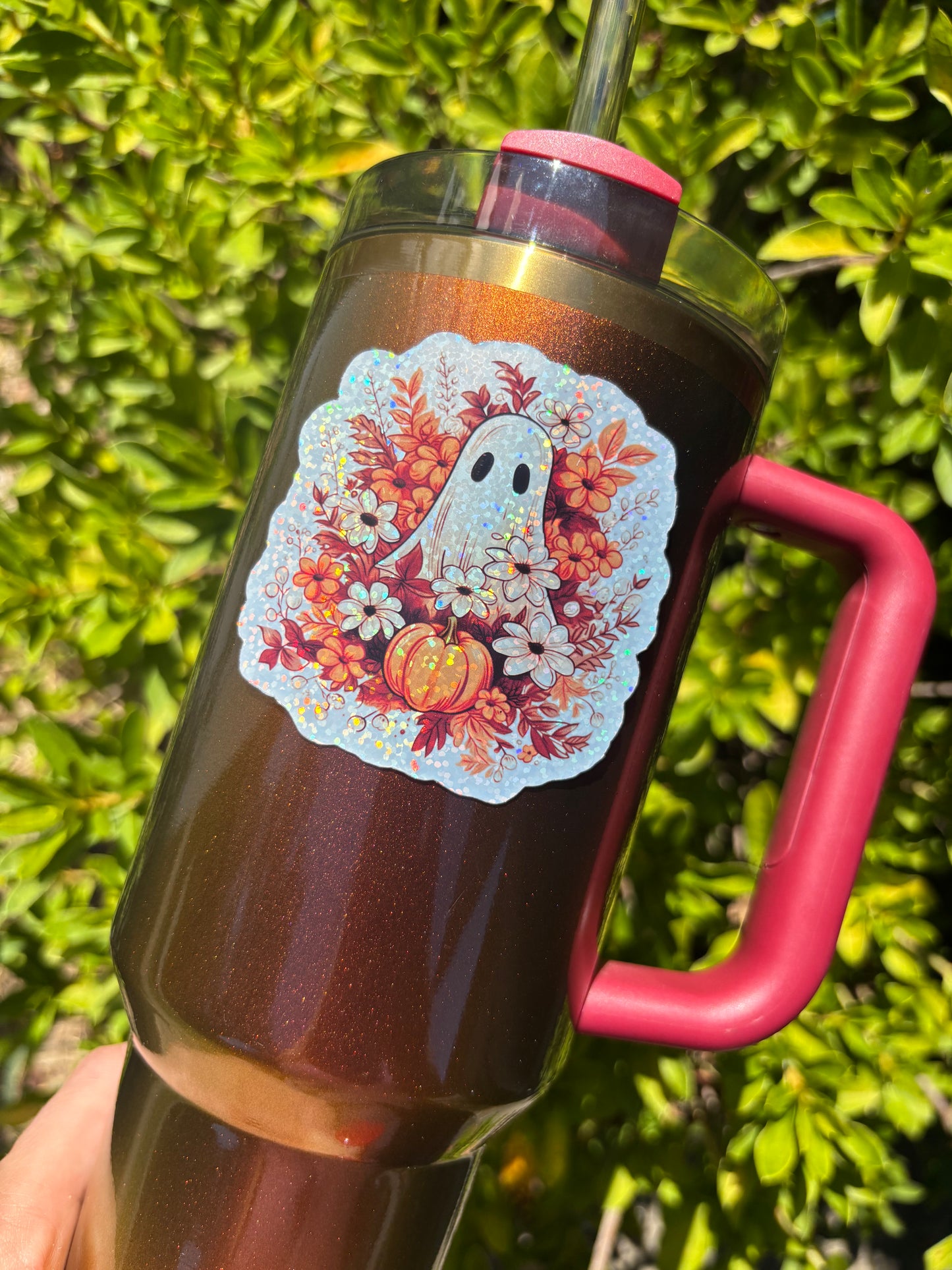 Fall Floral Ghost Magnet