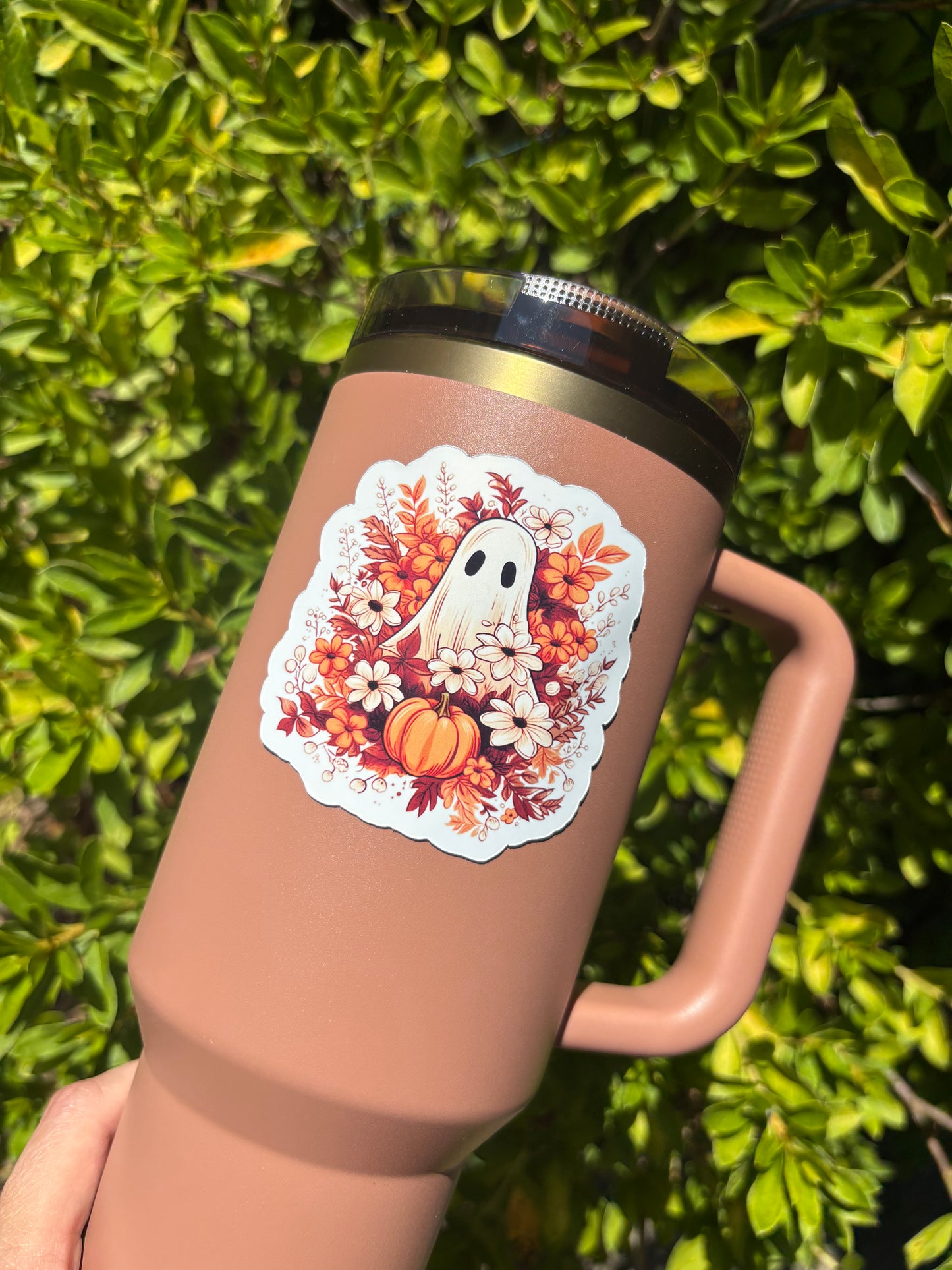 Fall Floral Ghost Magnet