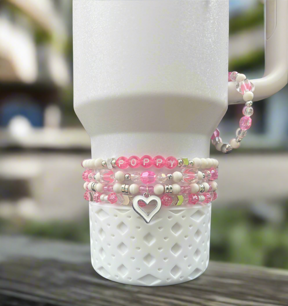 NEW Plumeria Chevron Accessories {Add your name to top row bracelet!} See Description for Details.