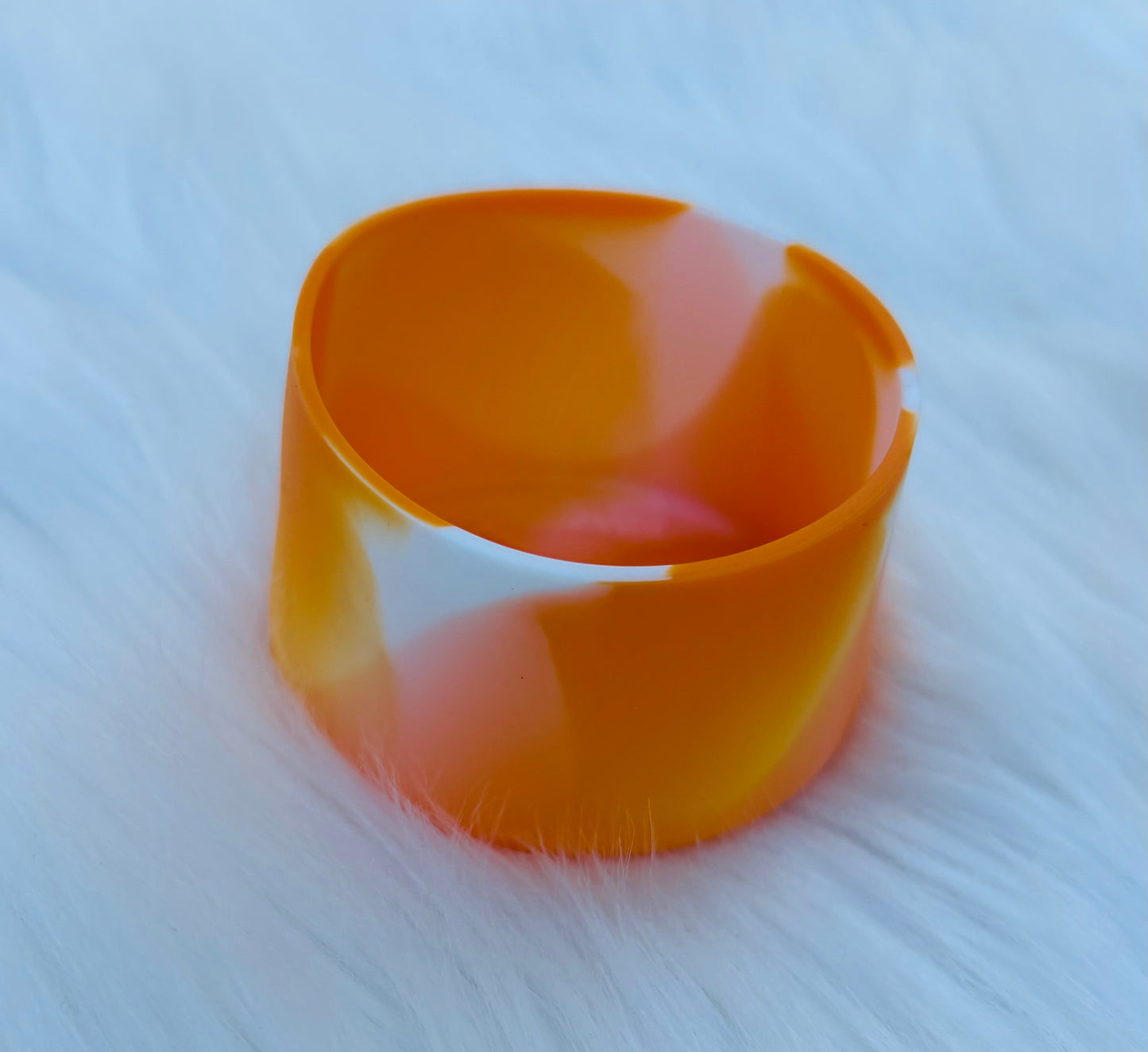 Botte en silicone à motif tourbillon orange. Accessoires de la Coupe Stanley