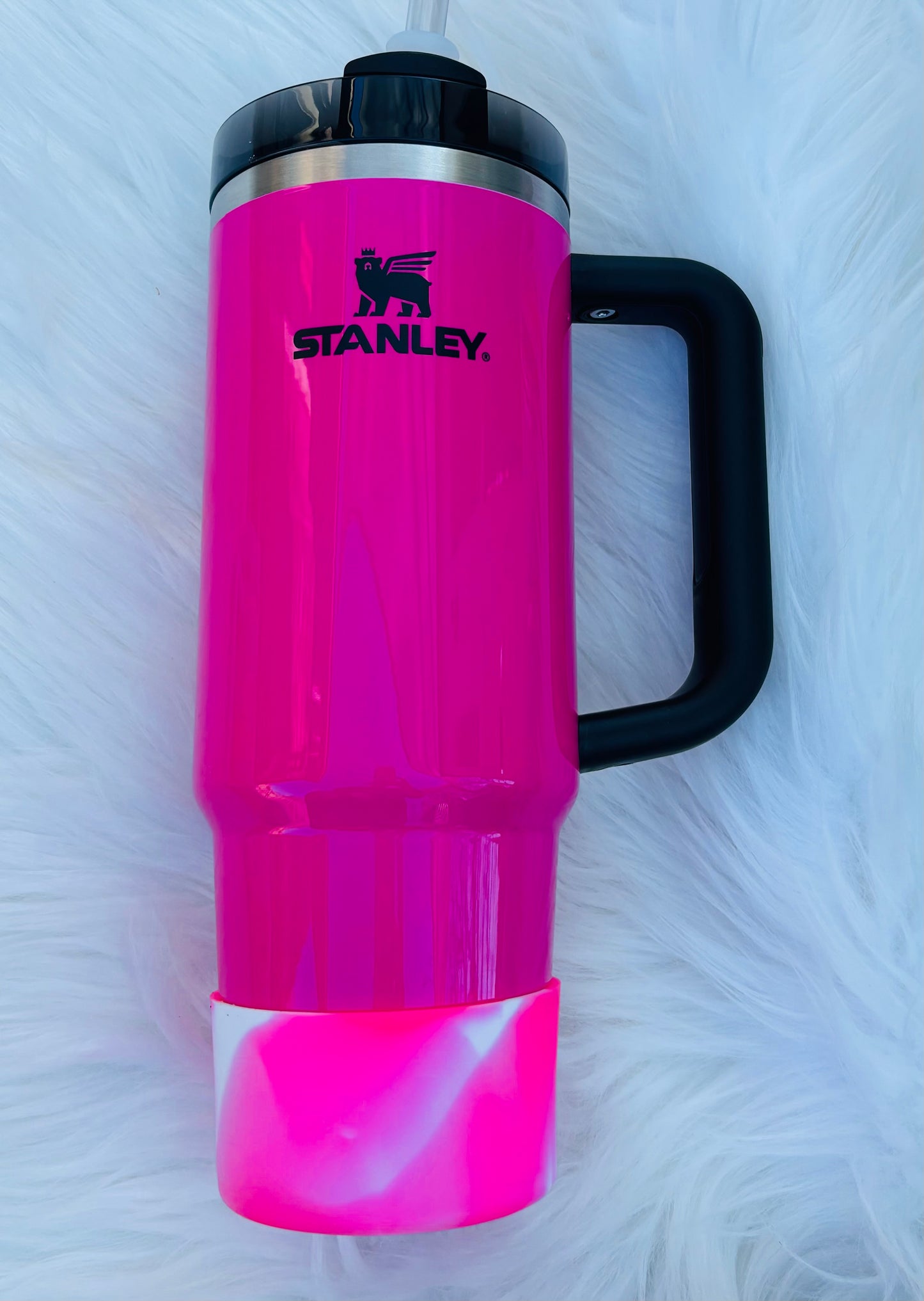 Botte en silicone rose tourbillonnante. Accessoires de la Coupe Stanley