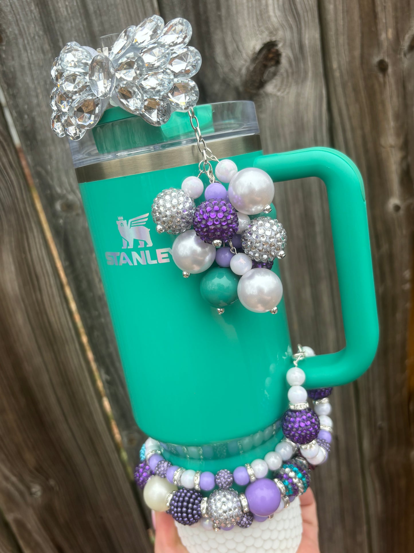Mermaid Bling Bow Straw Topper