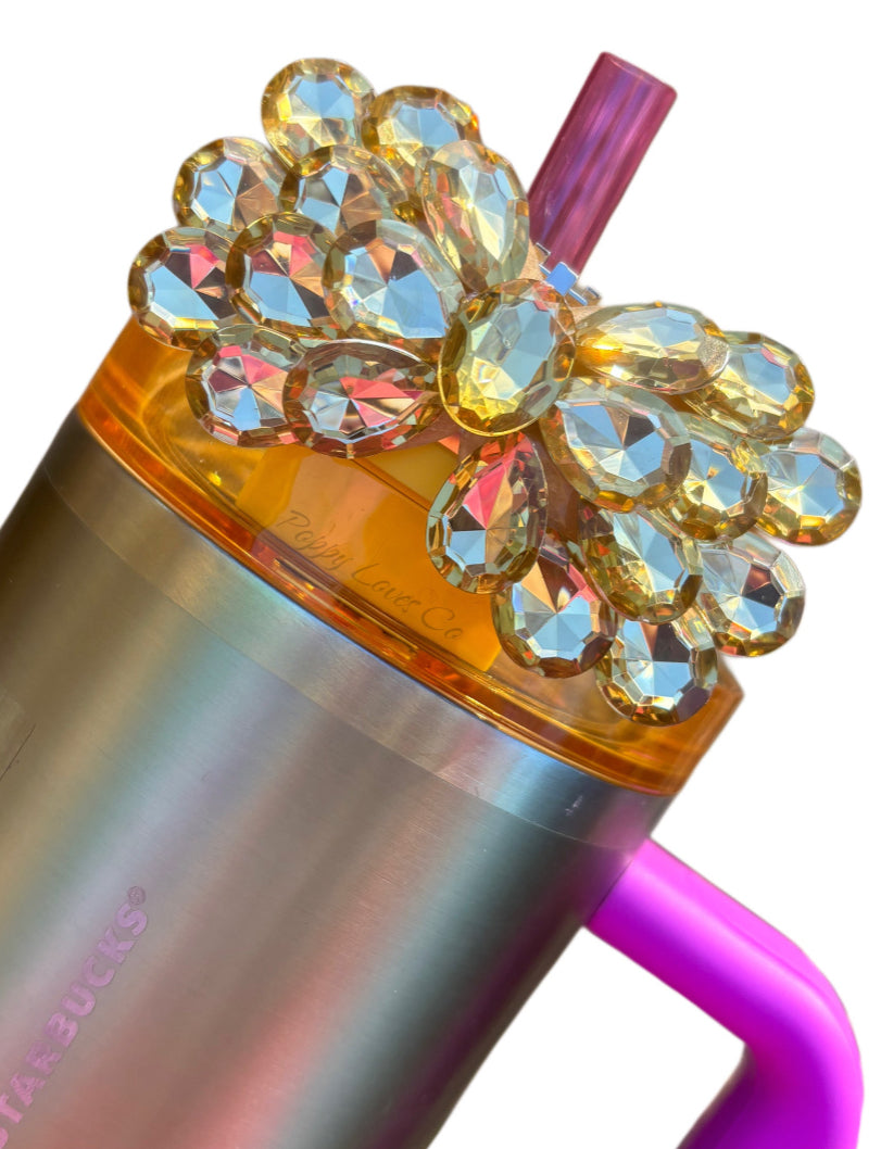 Mermaid Bling Bow Straw Topper