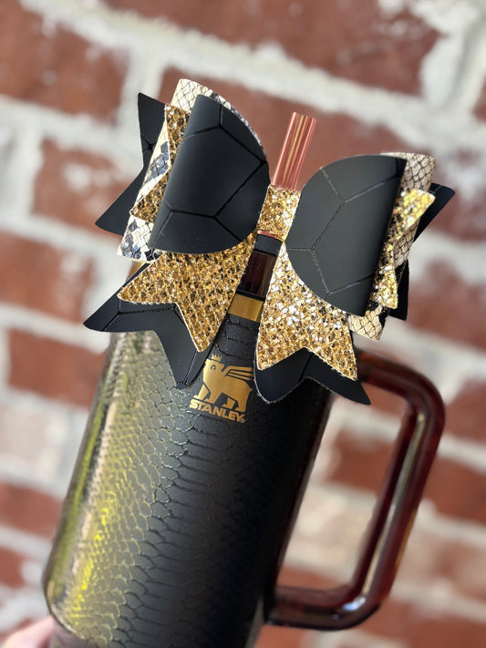 Black Snake Skin Bow XL