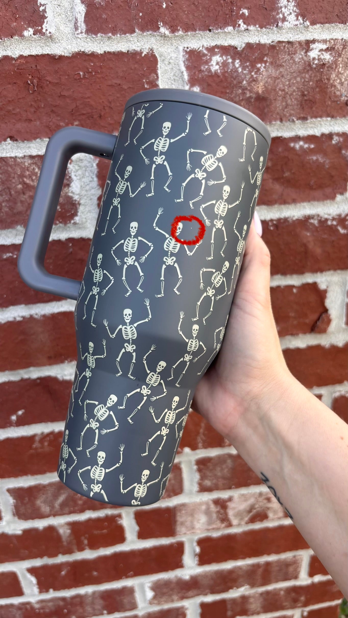 Dead Serious 32 oz HJ trav-see pic for small dot flaw (discount codes cannot be used on cups or your order will be canceled)