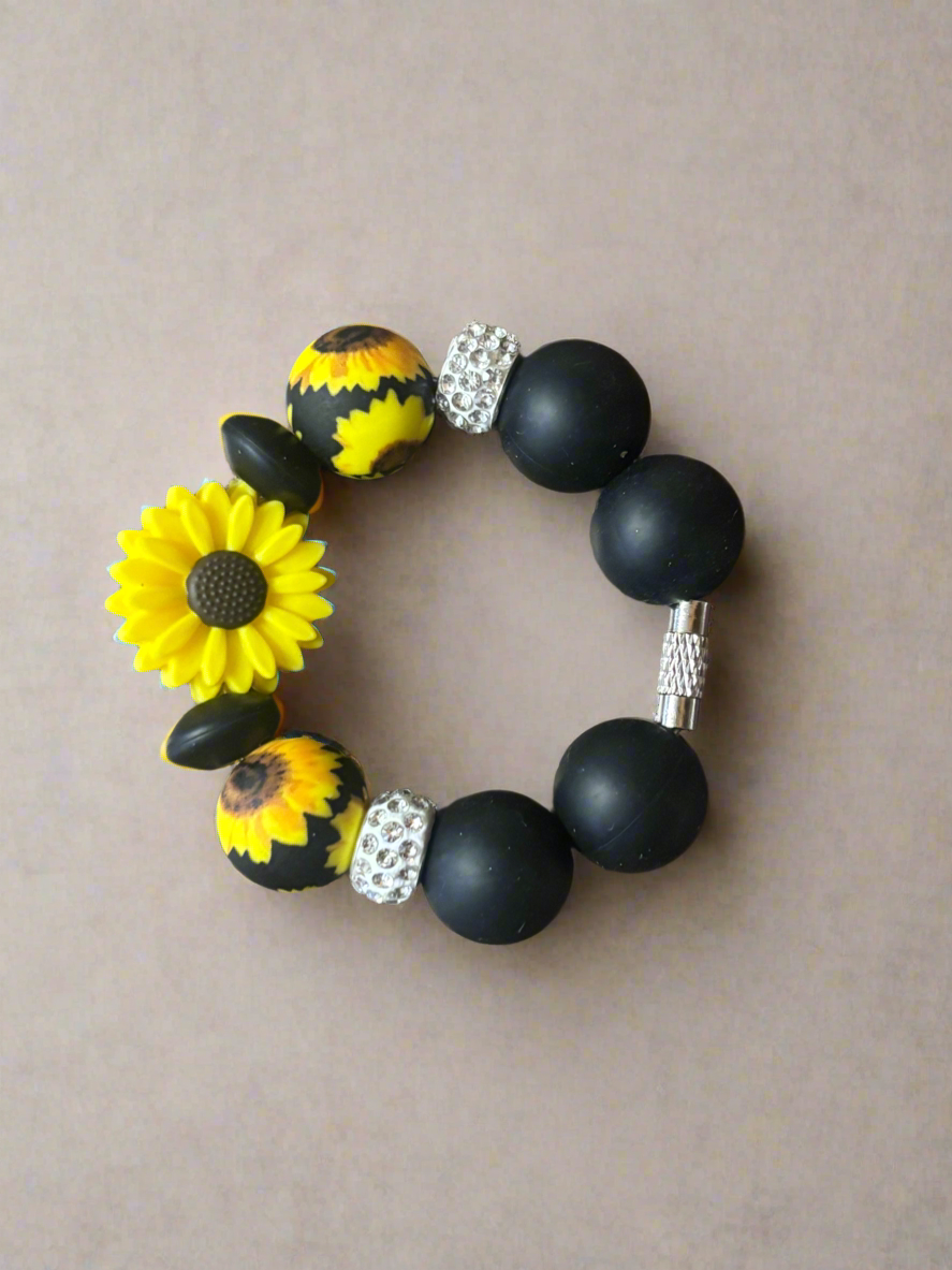 Sunflower Silicone Handle Charm