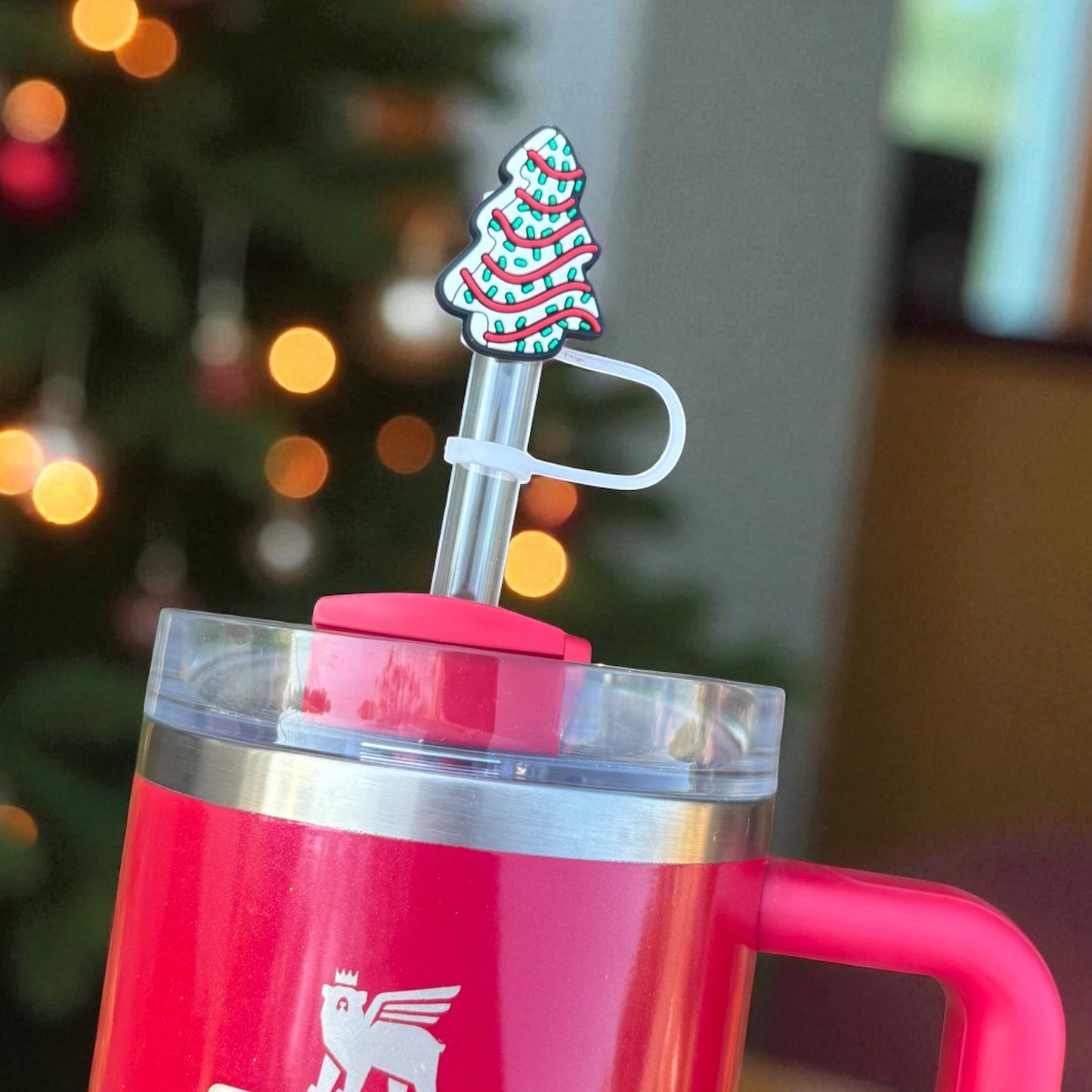 Tree Cake Silicone Straw Topper 10mm