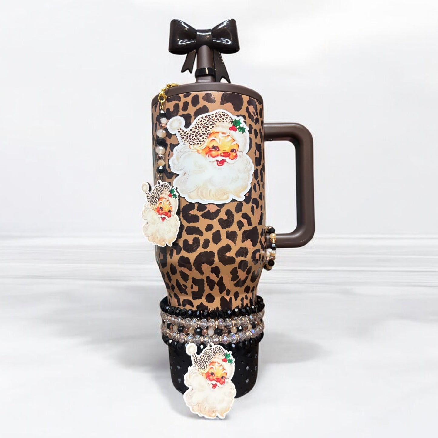Leopard Santa Magnet