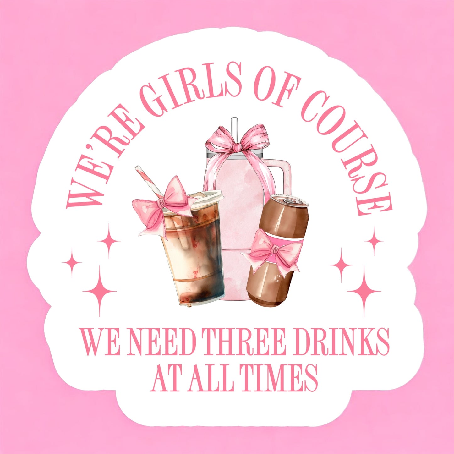 Three Drinks Magnet
