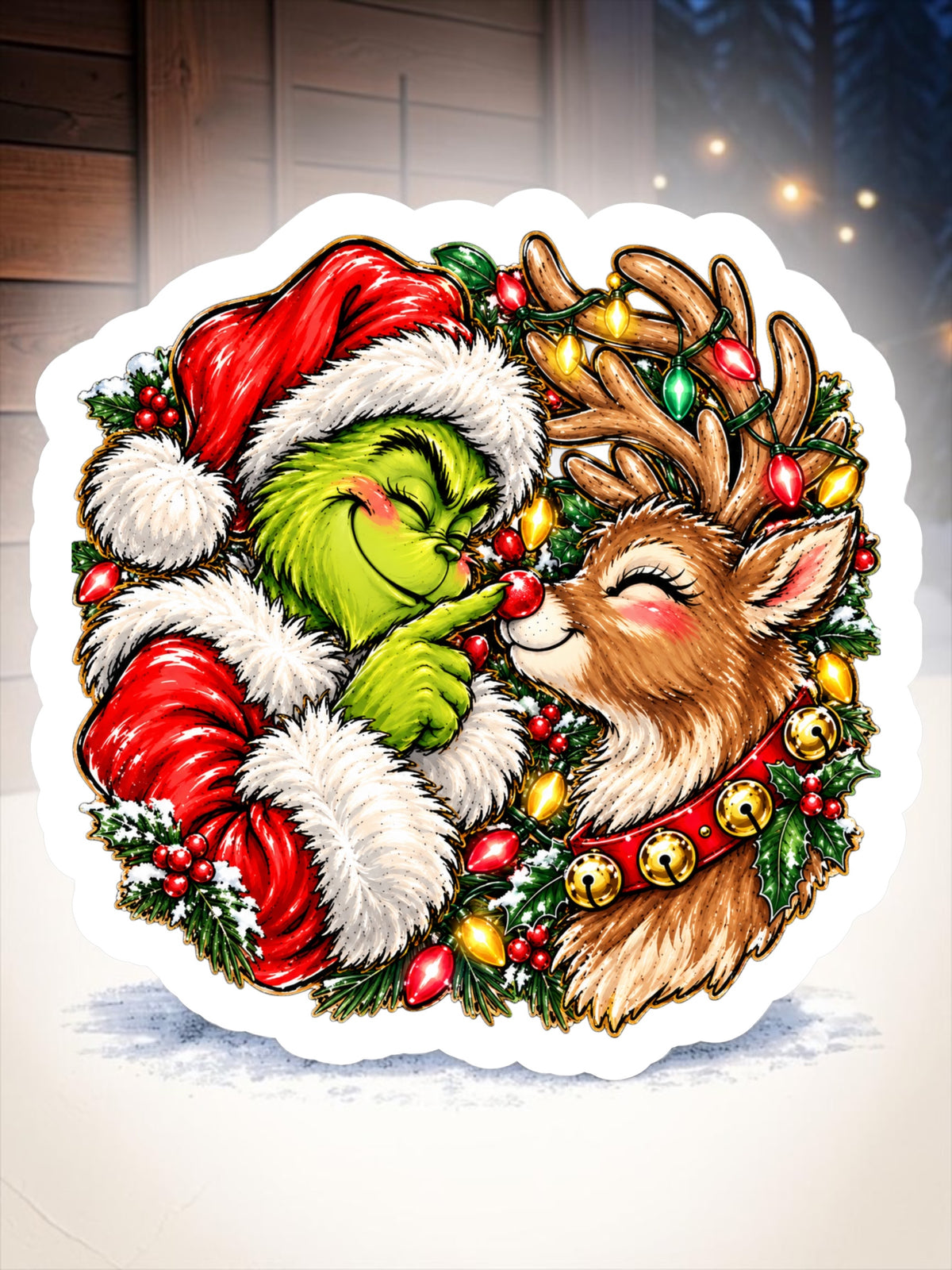 Green Guy Reindeer Magnet