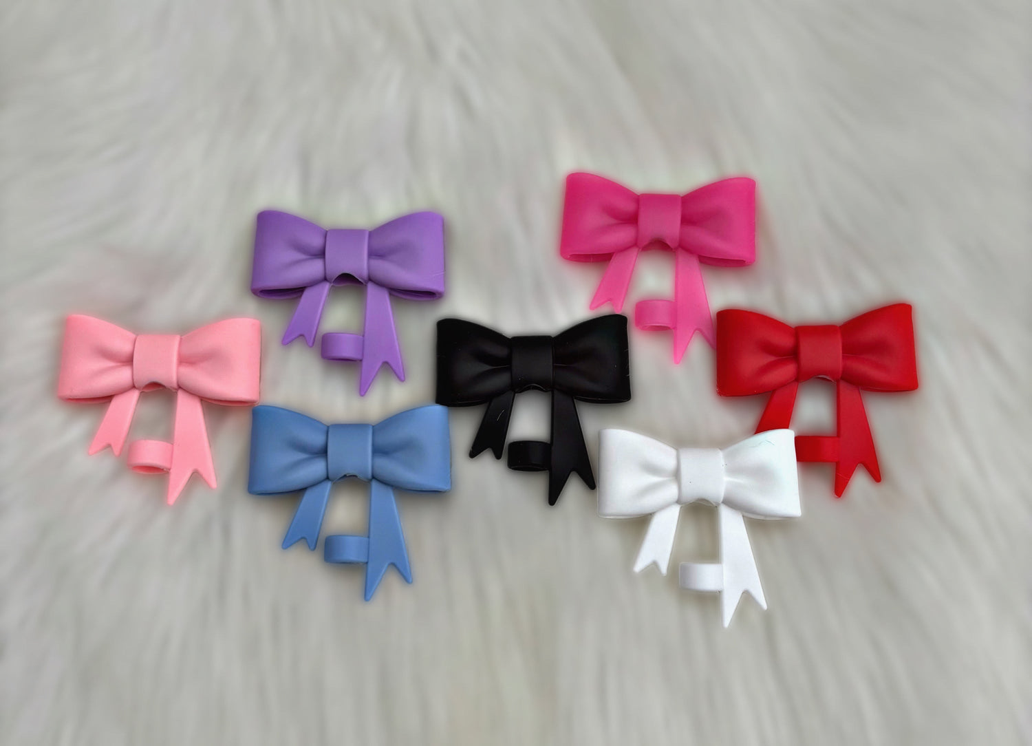 Big Bow Silicone Straw Toppers