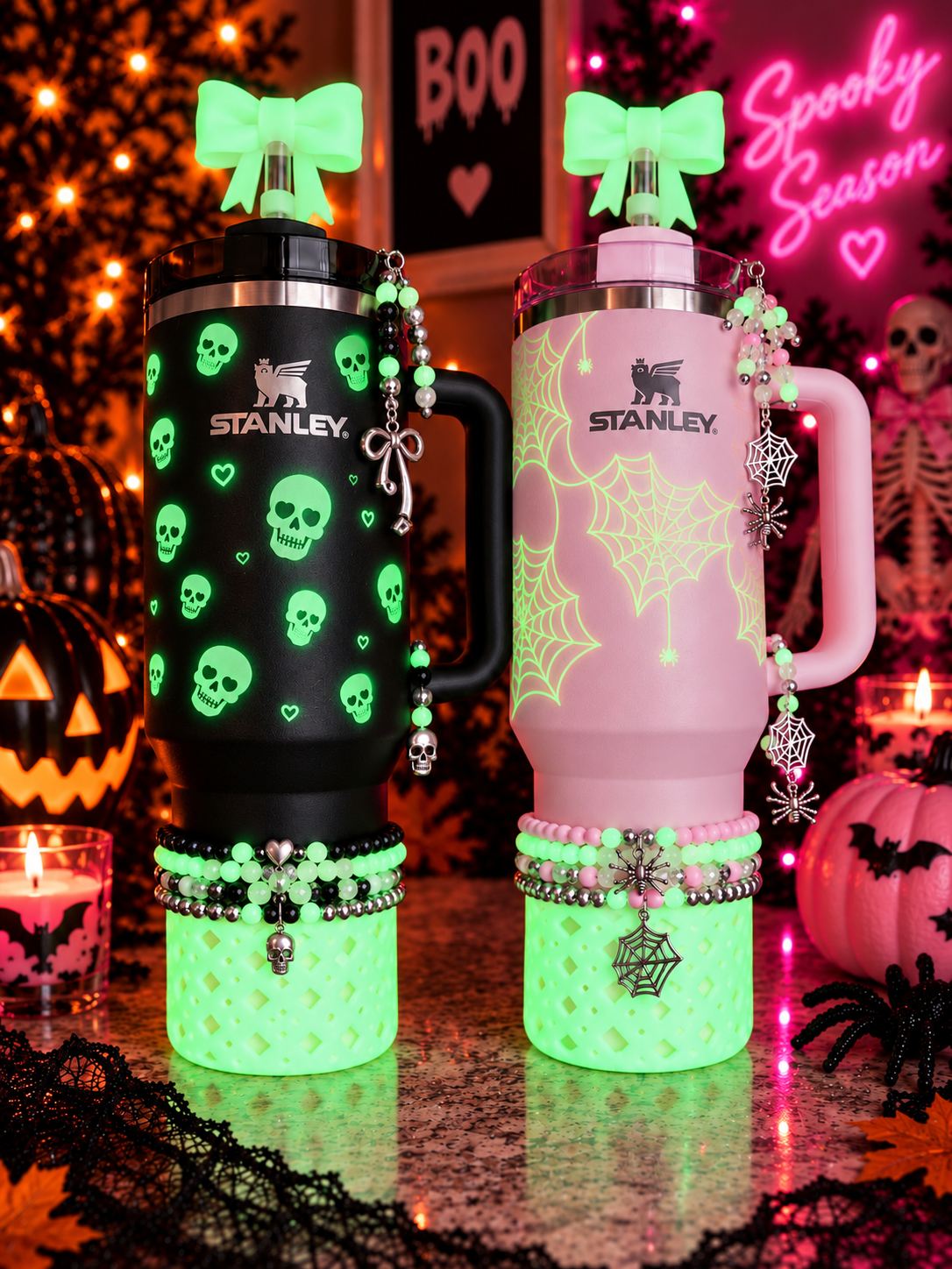 Pink Sugar Webs & Sweetheart Skulls