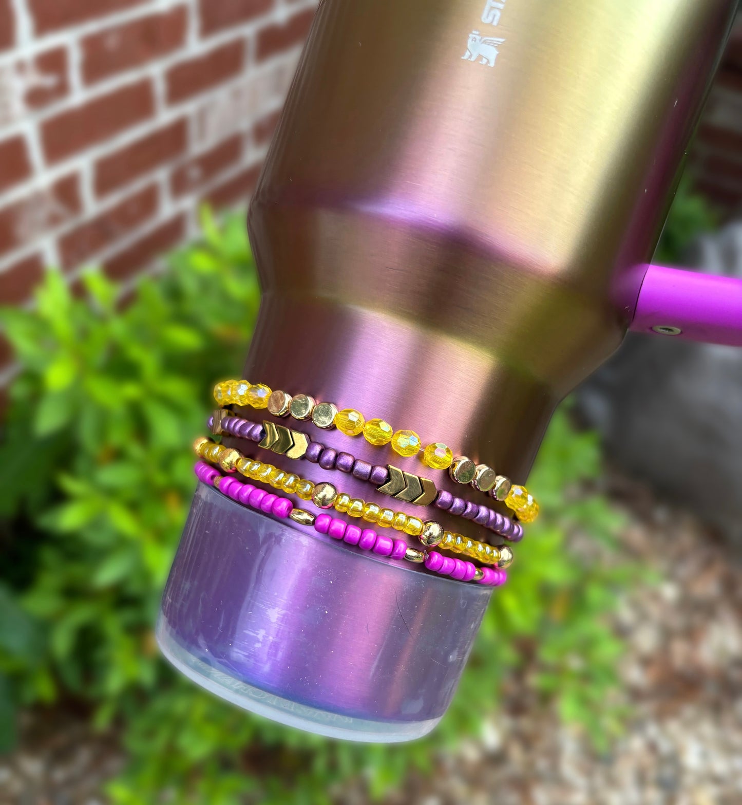 Summer Gradient Cup Bracelets. Stanley Tumbler Cup accessories.