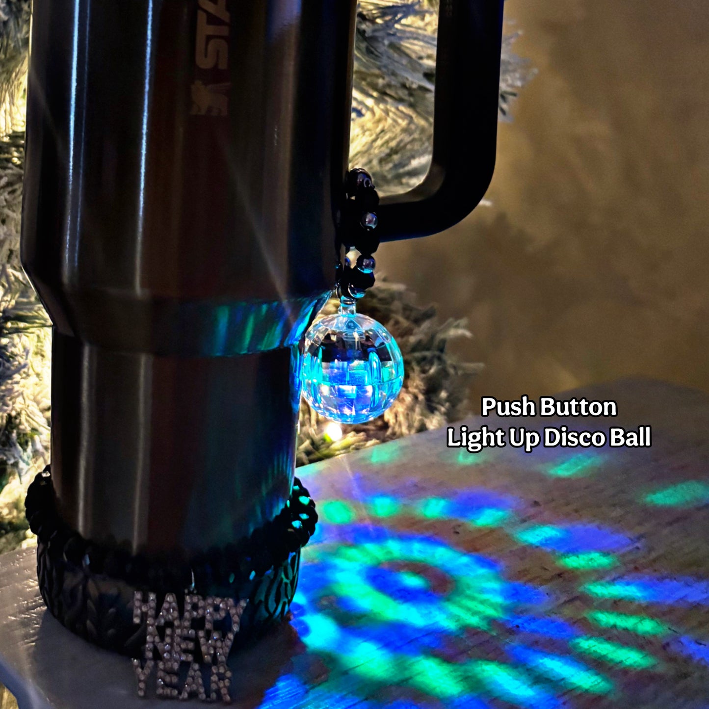 Light up Disco Ball Magnetic Handle Charm ~ See video!