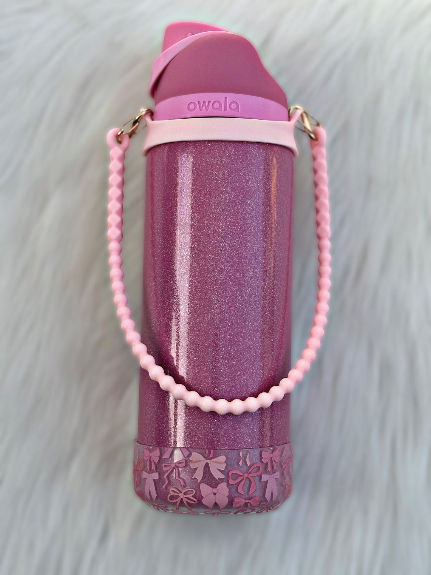 Light Pink Silicone Tumbler Strap Handle