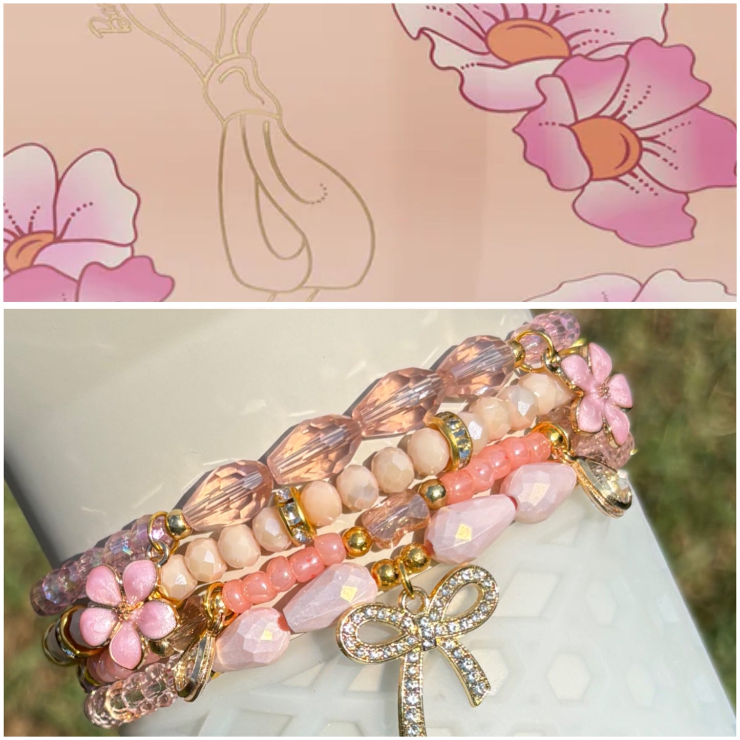 Barb 80s Peaches N Cream Cup Bracelets Stanley Collab