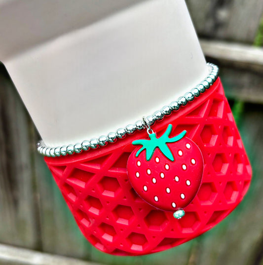 Strawberry Cup Bracelet. Shortcake.