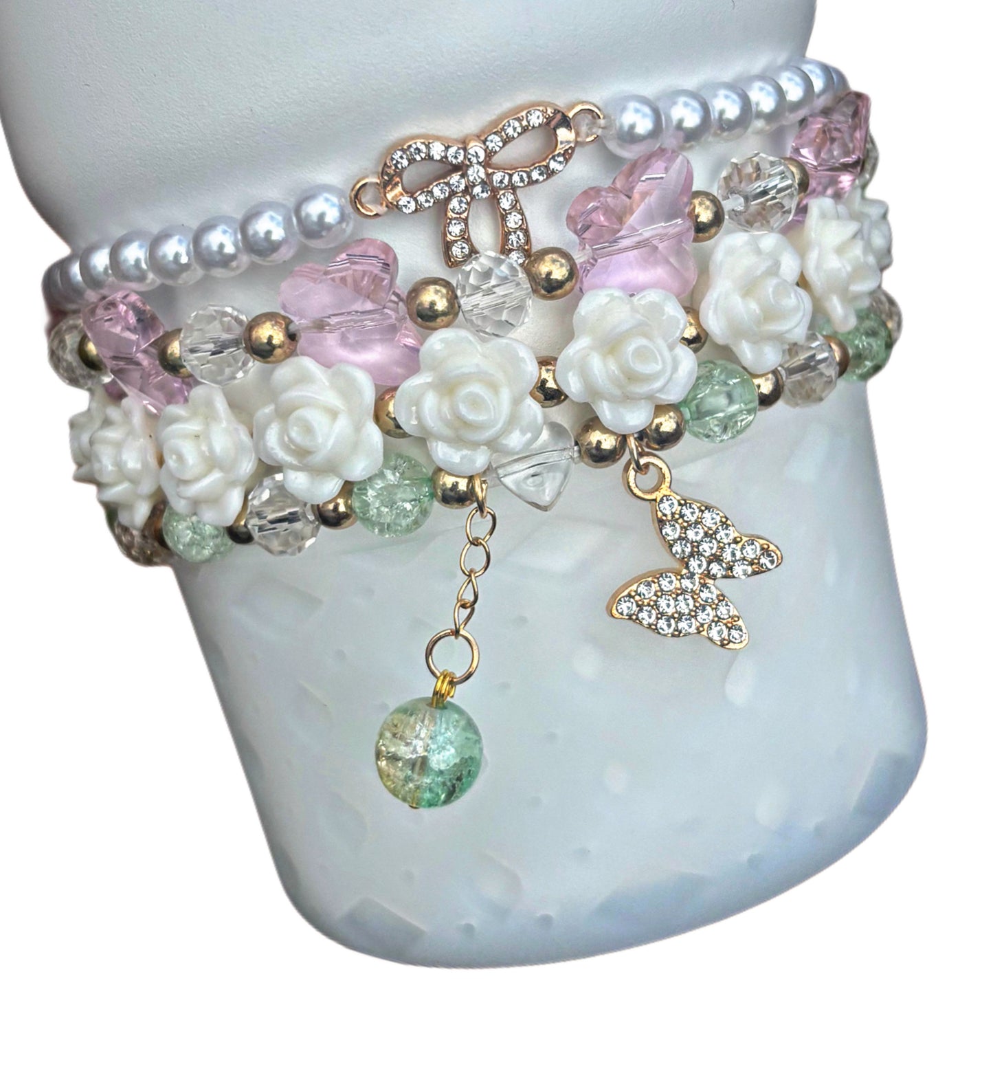 Bracelets coupes Full Bloom Perle et or