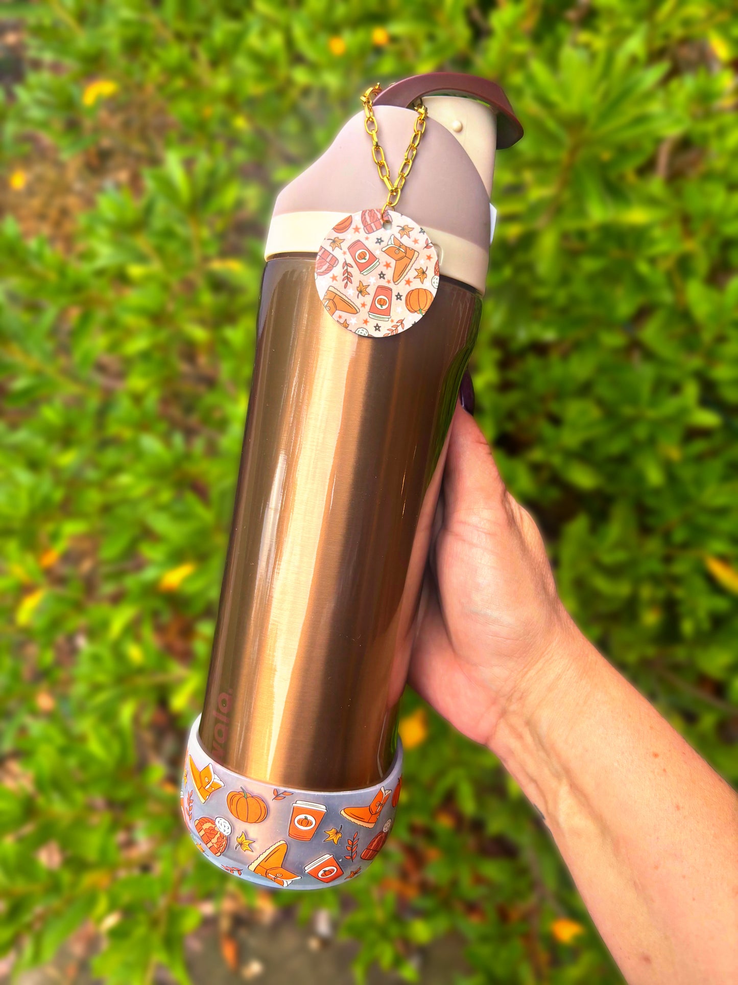 Fall Bliss Chain Tag Charm (add to purse/bag/cup)