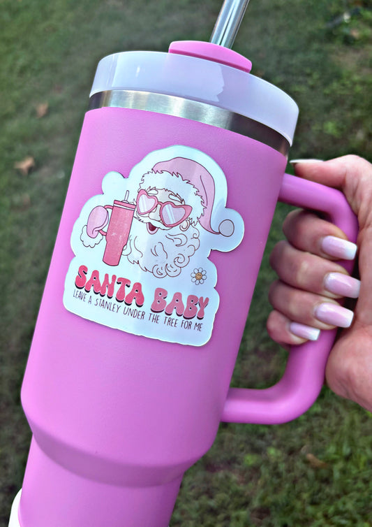 Santa Baby Stanley Tumbler Magnet