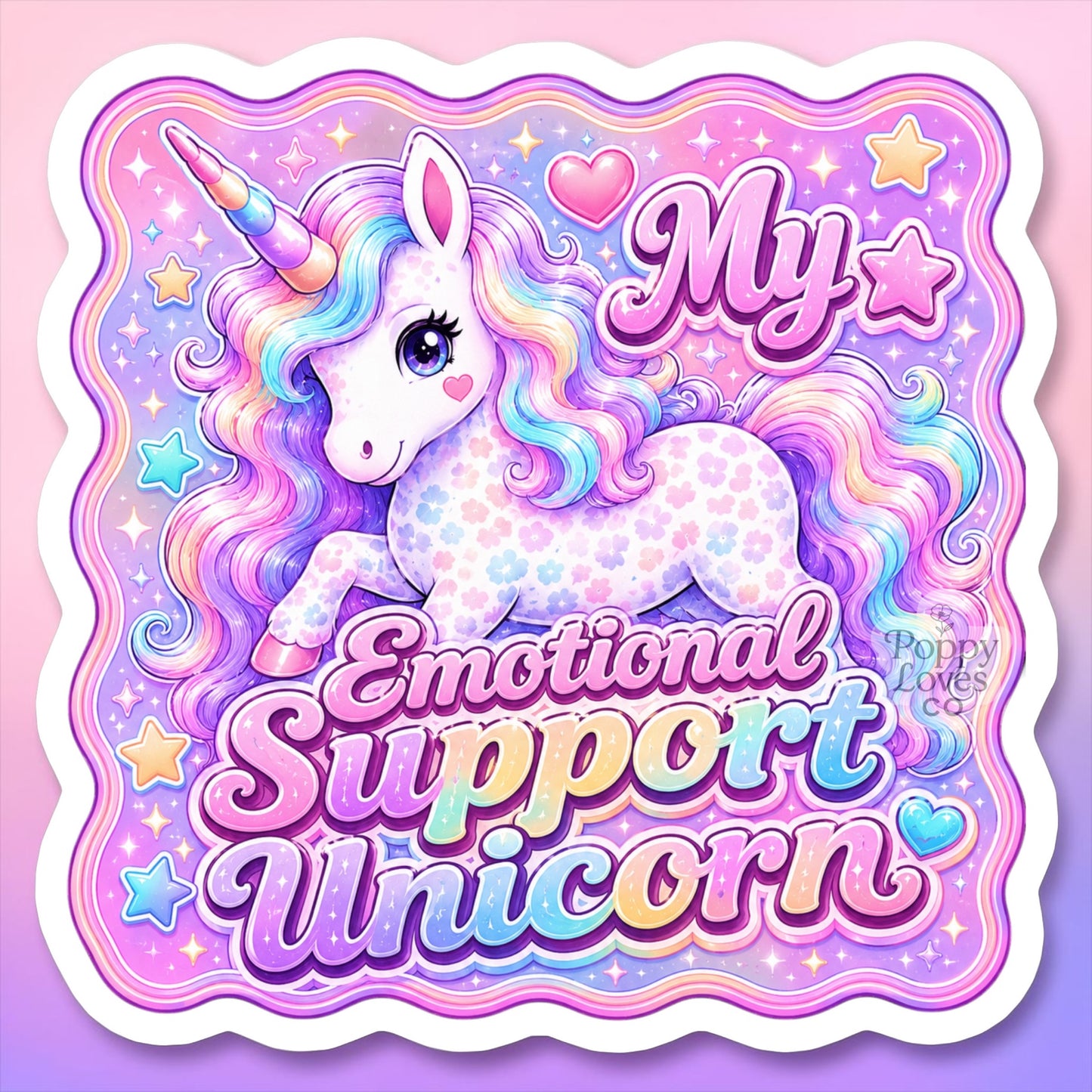 Emotional Support Unicorn Magnet