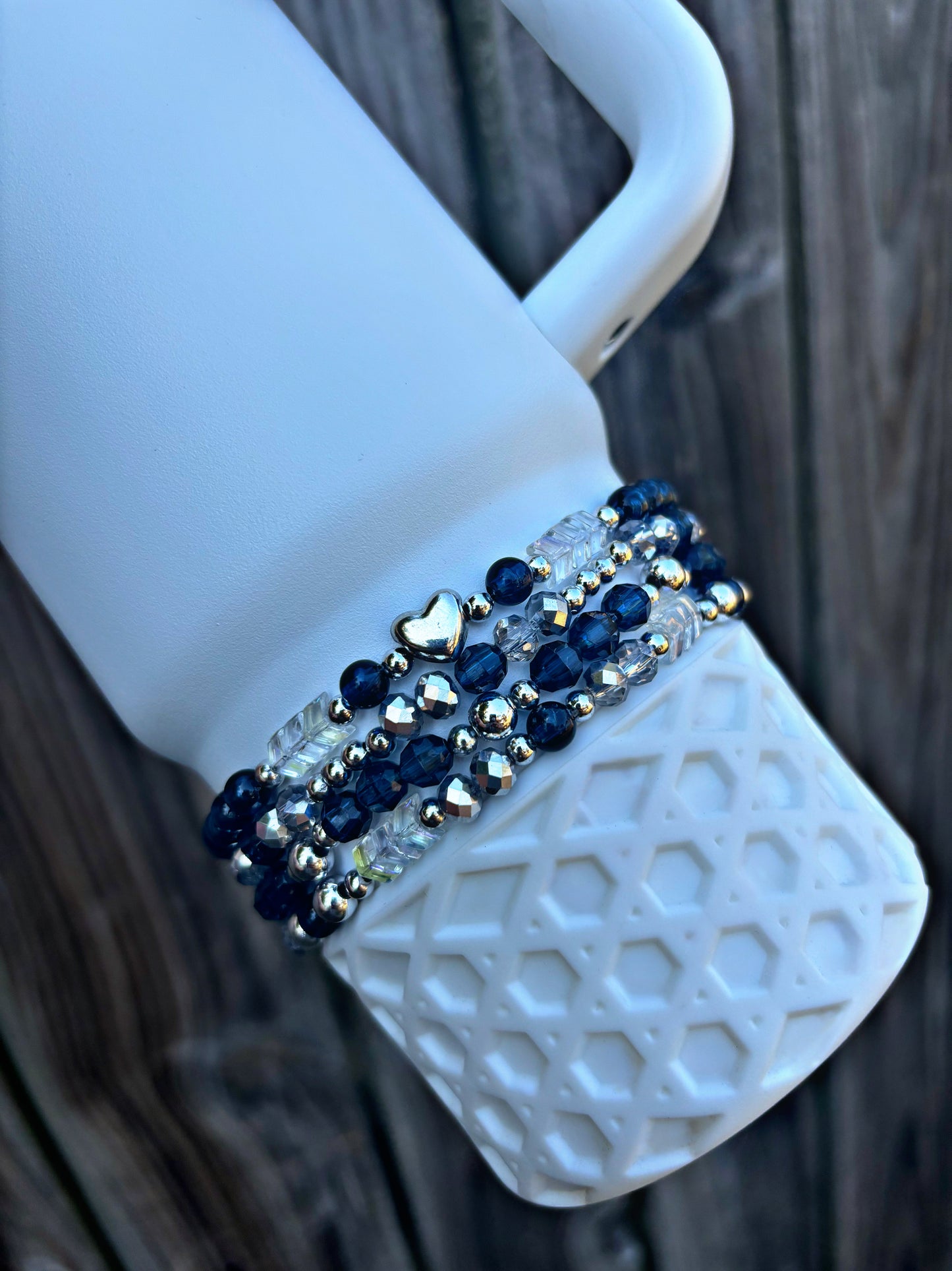 Elf Crystal Clear {Navy} Cup Bracelets Midnight Pearlescent