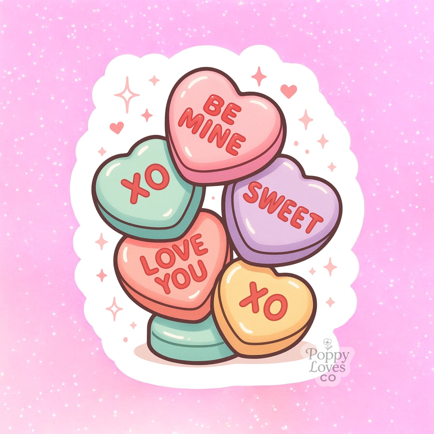 Conversation Hearts Magnet