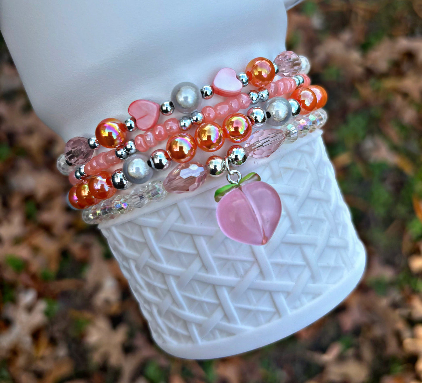 Peach Pucker Cup Bracelets